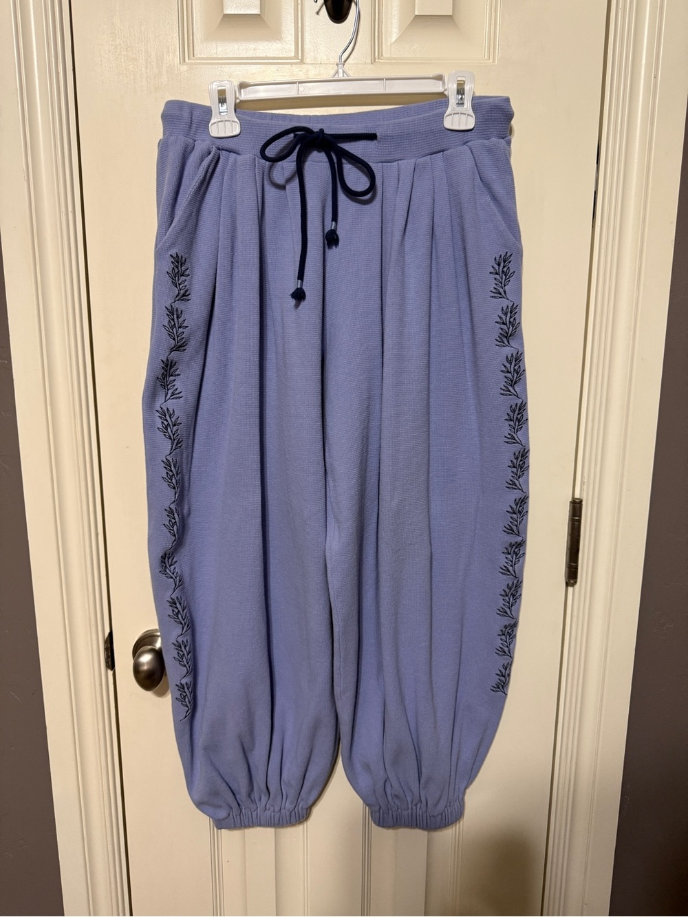 POL Blue Joggers with Navy Embroidered Side Trim